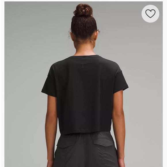 Lululemon Cates Cropped Short Sleeve
T-Shirt Pima Cotton Sz4 Black 34 - Picture 3 of 3